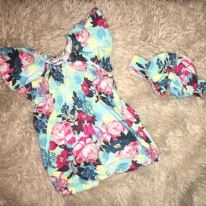 Lucas and Lucy Romper with matching Bow Headband